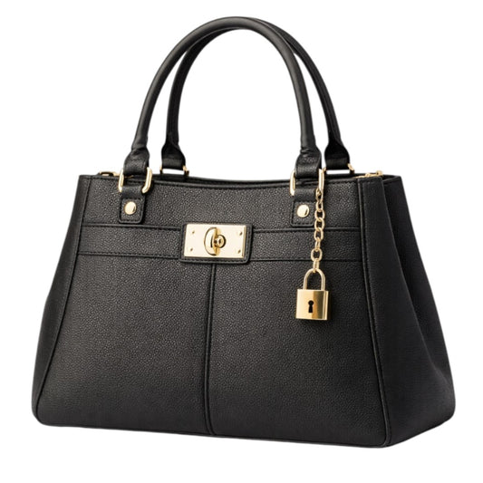 Tuxzen Black Women's Leather Elegant  Handbag Top Handle Fashion