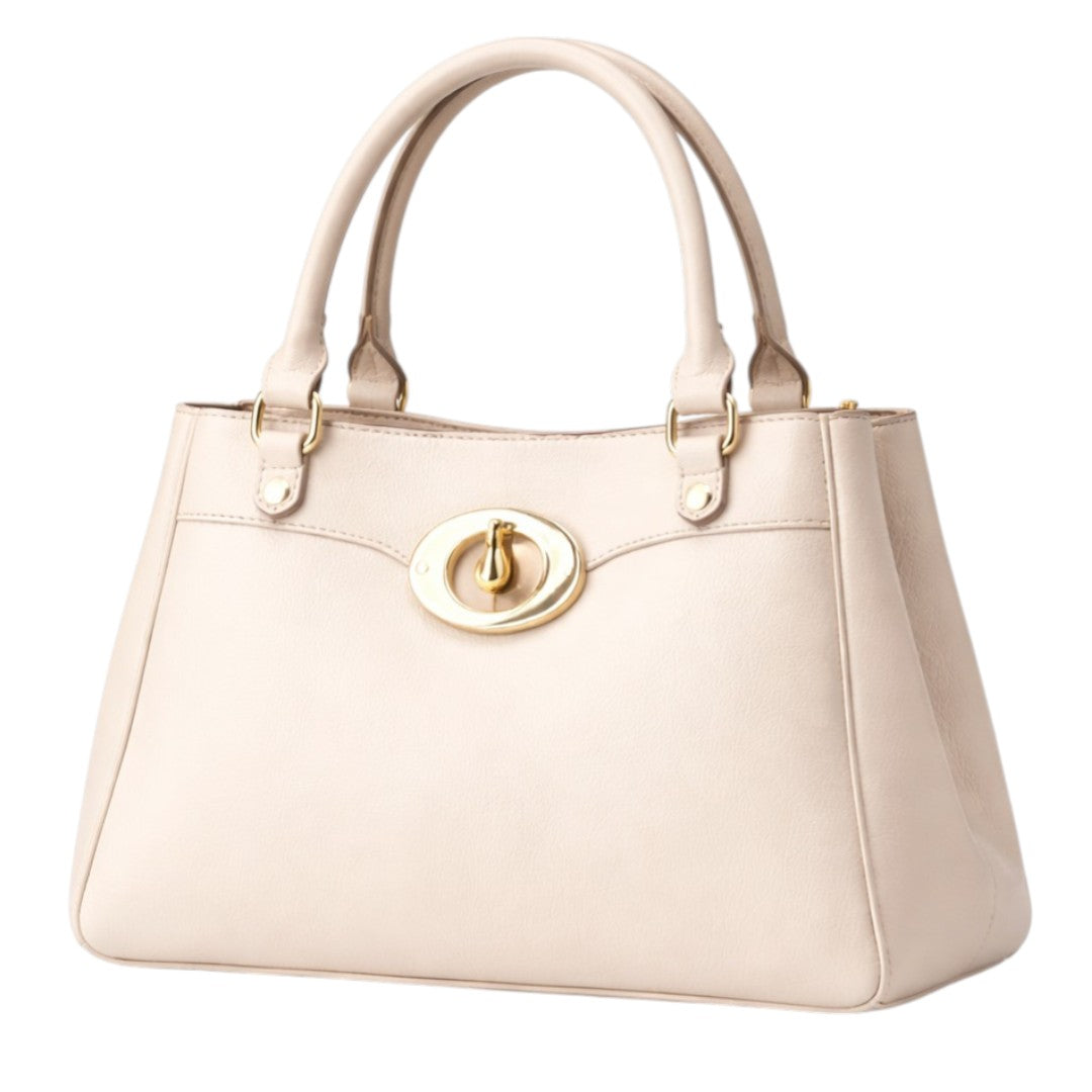 Tuxzen Light Beige Women's Leather Handbag Fashion