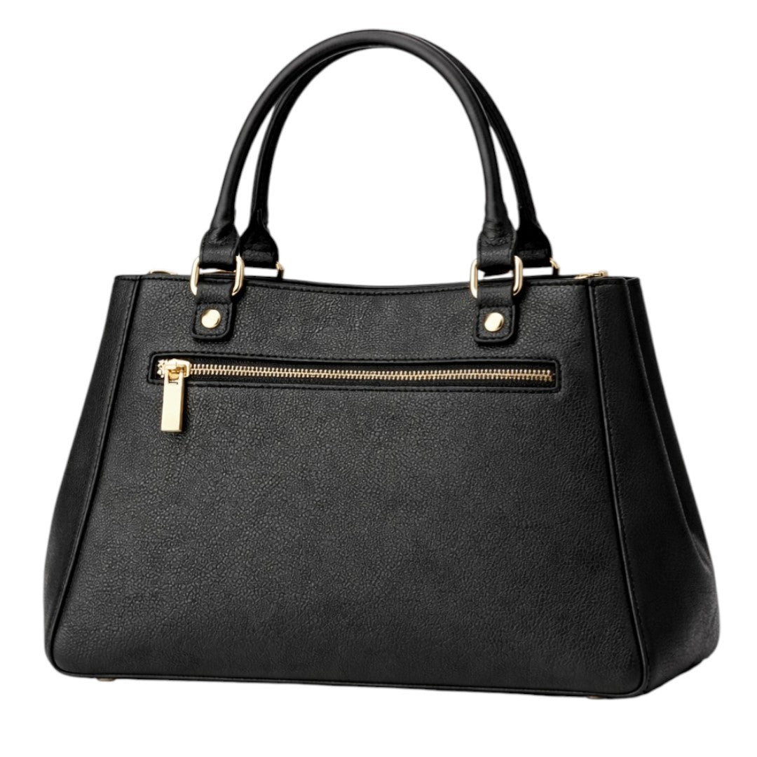Tuxzen Black Women's Leather Elegant  Handbag Top Handle Fashion