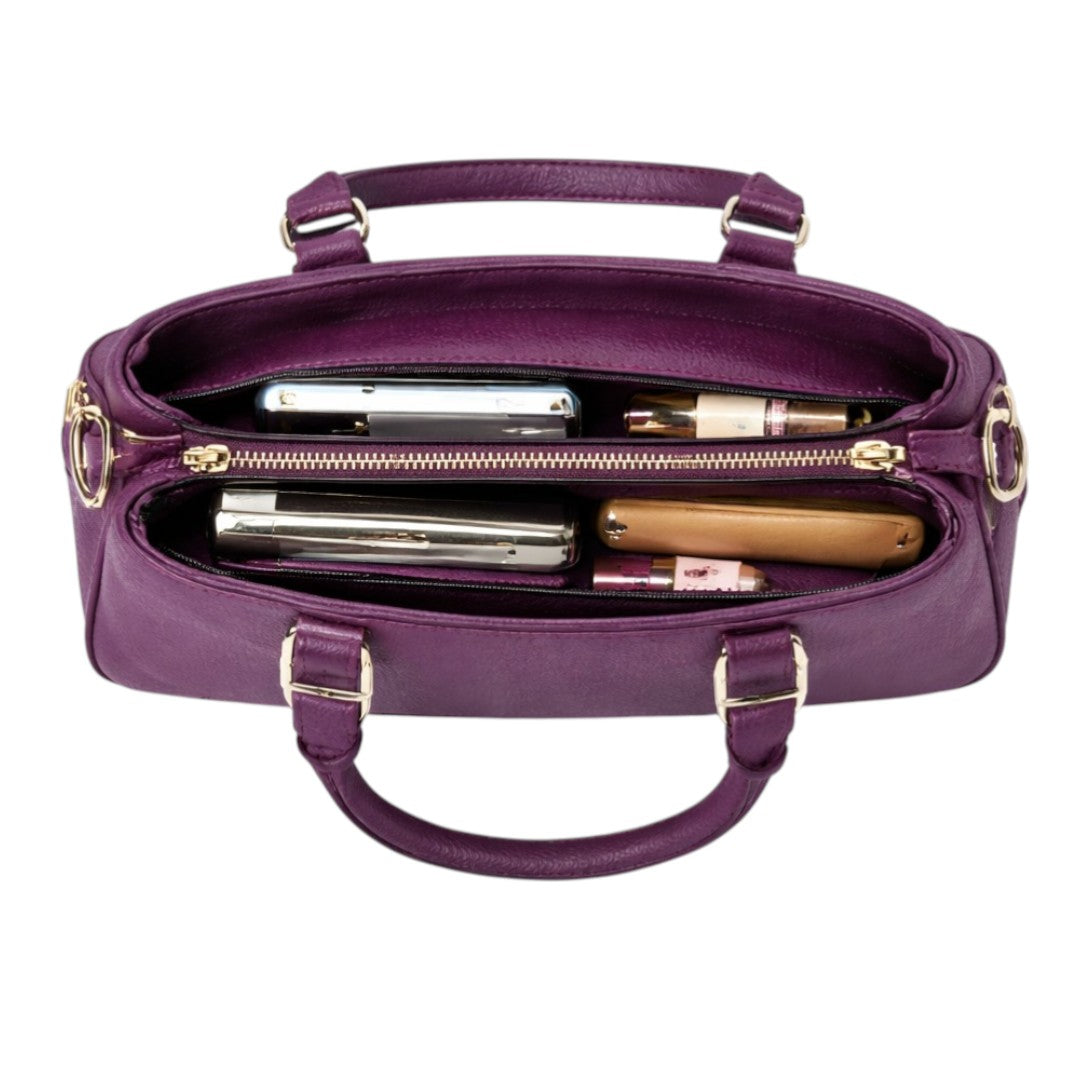 Tuxzen Women's Purple PU Leather Shoulder Bag – Elegant Look