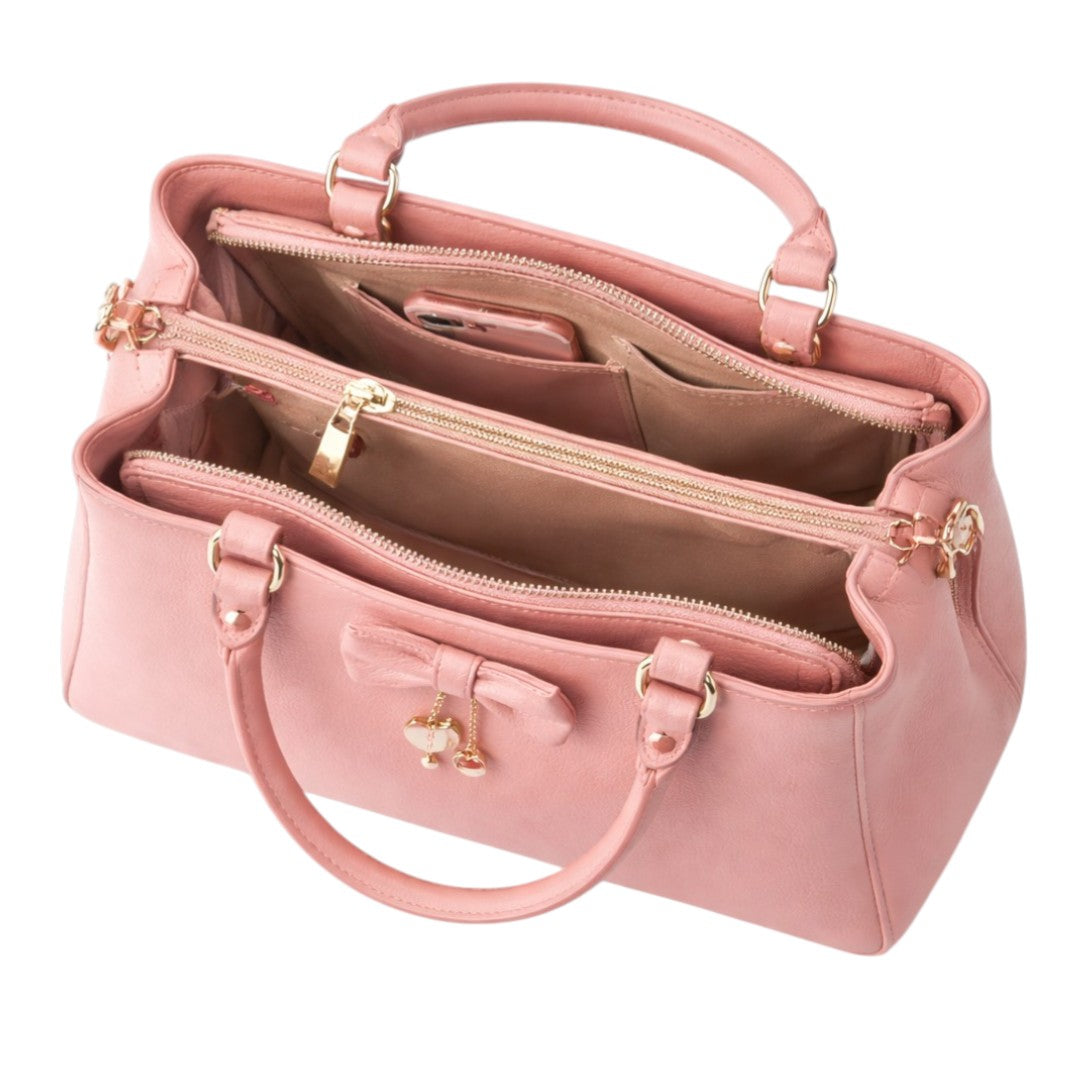 Tuxzen Women's Light Beige Leather Handbag Stylish