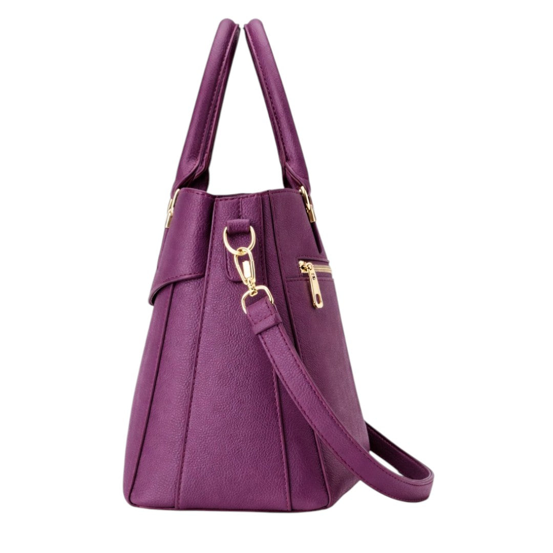 Tuxzen Women's Purple PU Leather Shoulder Bag – Elegant Look