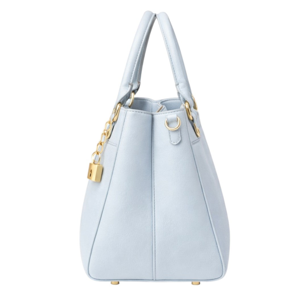 Tuxzen Light Blue Women's Leather Handbag Elegant Look